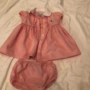 Baby girl’s Ralph Lauren button up dress.